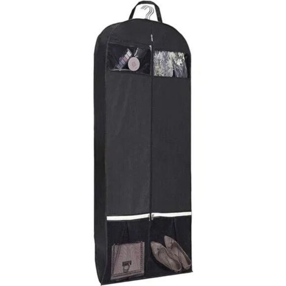 54" Trifold Dress Garment Bags for Travel Gusseted Suit Cover with 2 Large Mesh - Picture 7 of 8